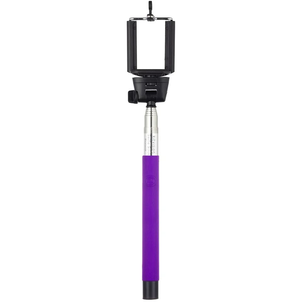 Kitvision Basic Bluetooth Selfie Stick With Phone Holder - Purple Image 1