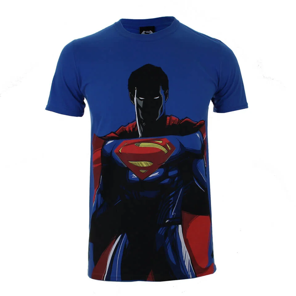 DC Comics Men's Batman v Superman Superman T-Shirt - Royal - S - Blue Image 1