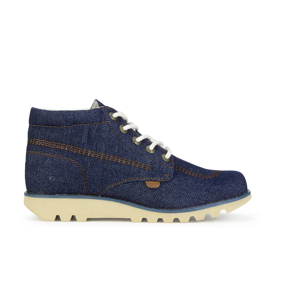 Kickers Men's Kick Hi Denim Boots - Dark Blue - 6.5 Image 1