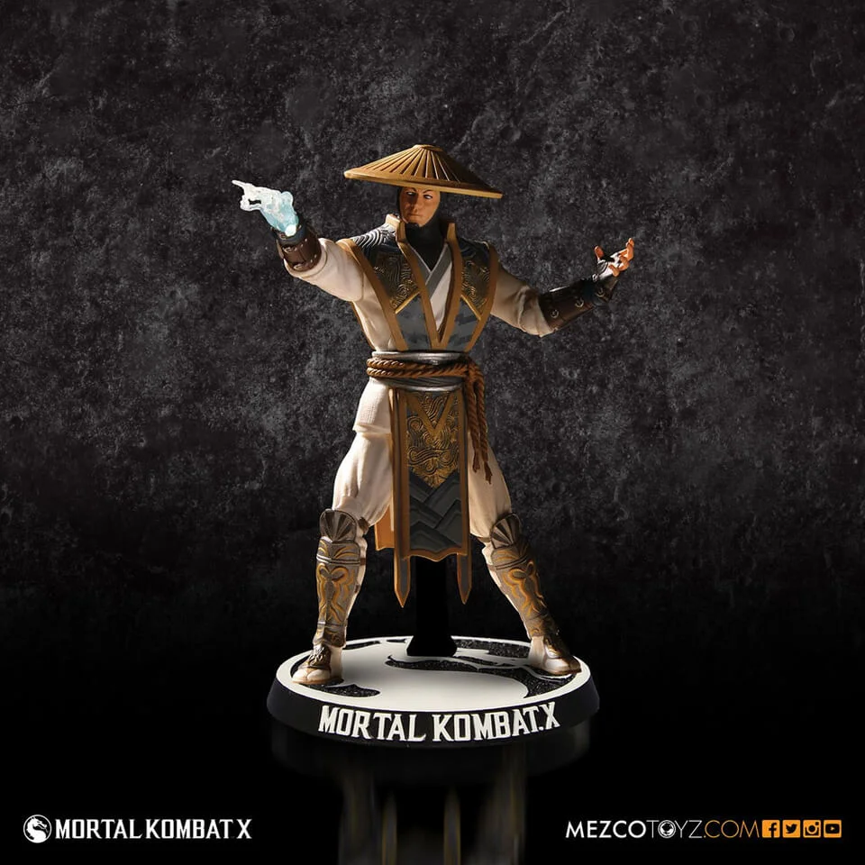 Mezco Mortal Kombat X Raiden 4 Inch Action Figure Image 1