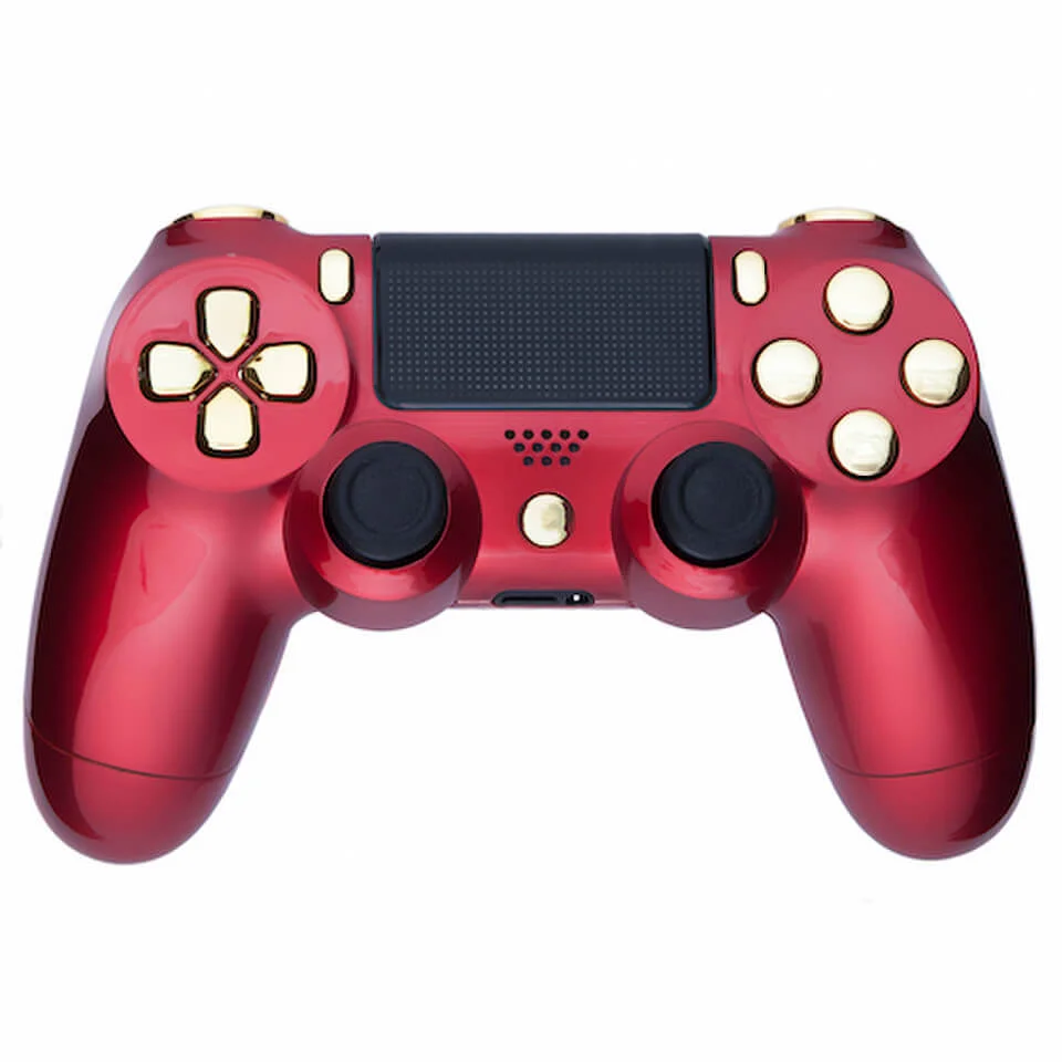 Custom Controllers PlayStation DualShock 4 Custom Controller - Crimson Red & Gold Image 1