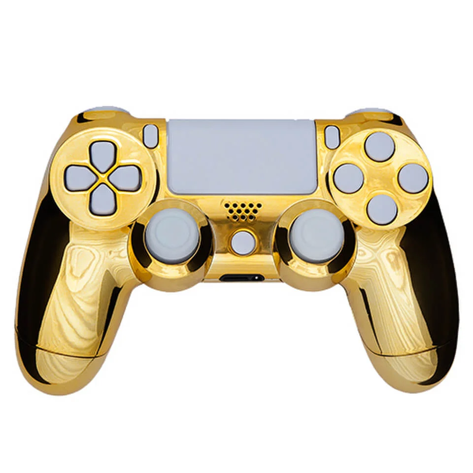 PlayStation DualShock 4 Custom Controller - Gold & White Image 1