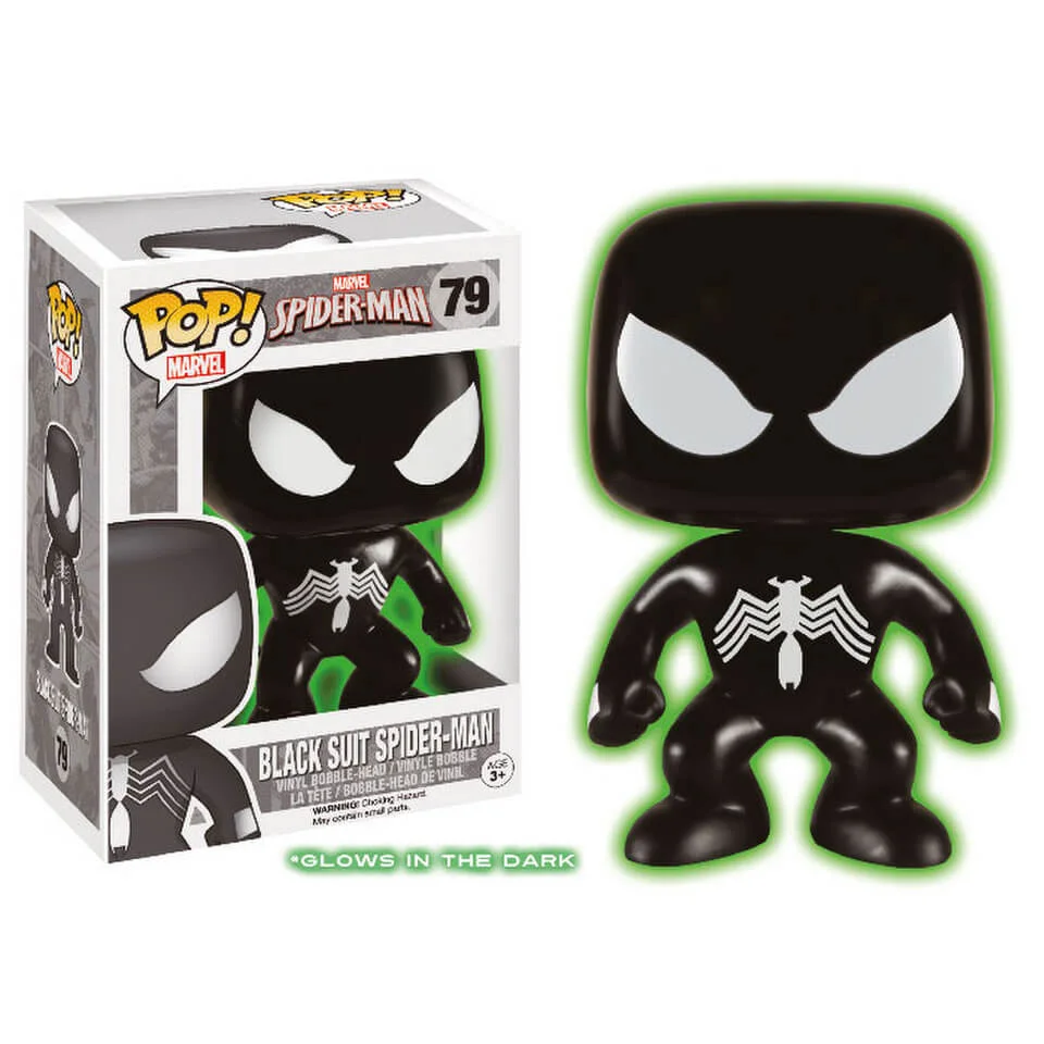 Marvel Spider-Man Black GITD Limited Edition Pop! Vinyl Figure Image 1