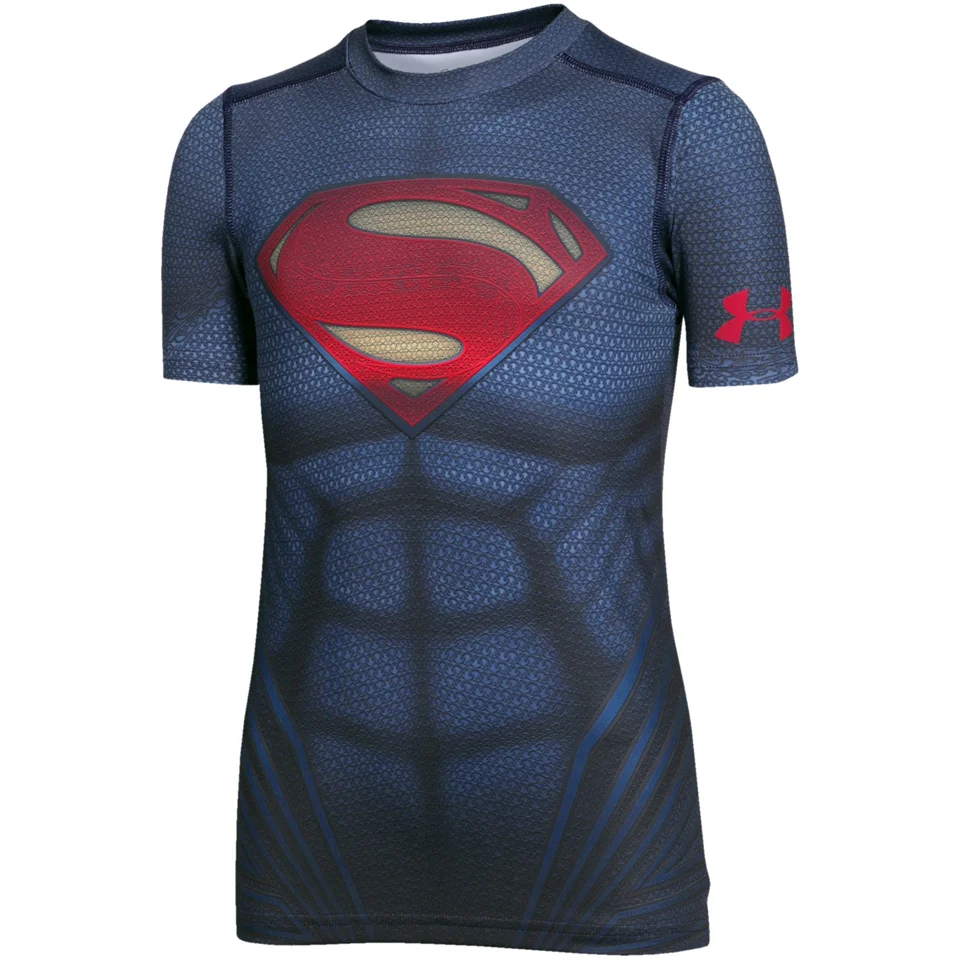 Under Armour Boys' Transform Yourself Superman T-Shirt - Navy Blue - S - Blue Image 1