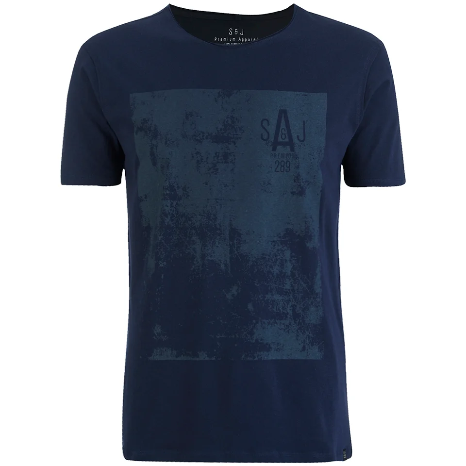 Smith & Jones Men's Diazoma Print T-Shirt - Dark Sapphire - S - Blue Image 1