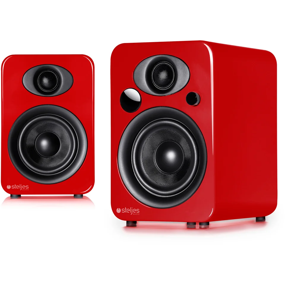 Steljes Audio NS3 Bluetooth Duo Speakers - Vermilion Red Image 1