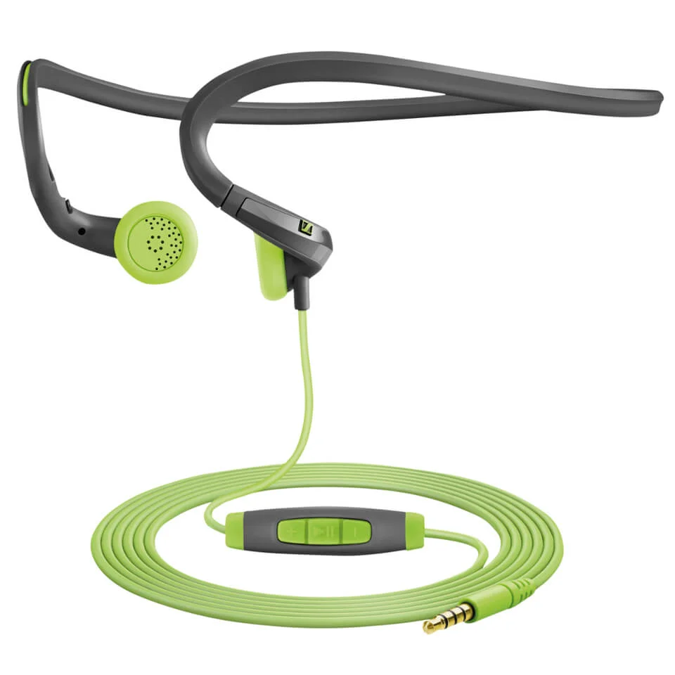 Sennheiser PMX 684i Sports Neckband Earphones Inc In-Line Remote and Mic (Apple) - Green Image 1