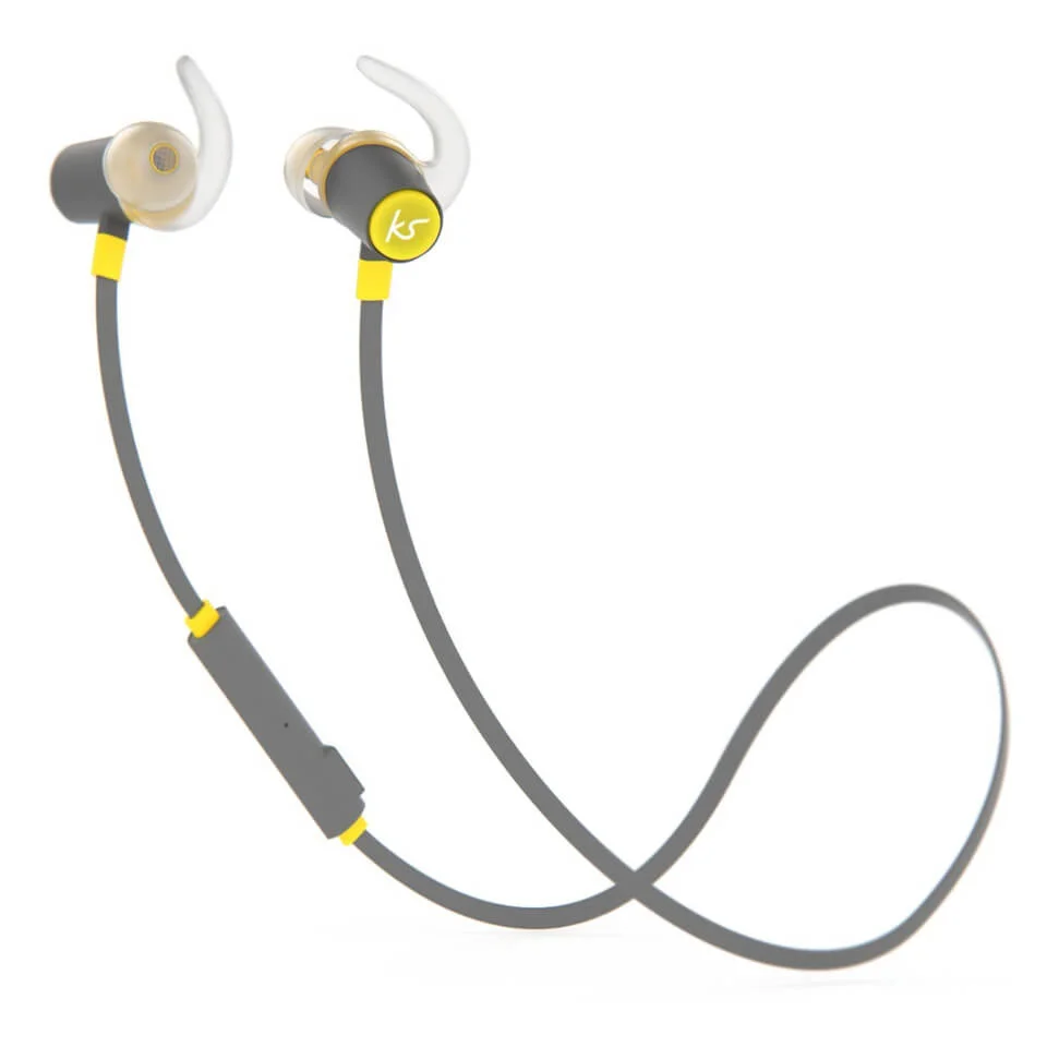 Kitsound Outrun Sports Bluetooth Wireless Earphones - Yellow Image 1