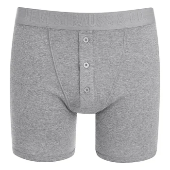 Levi's Men's Long Button Boxers - Grey