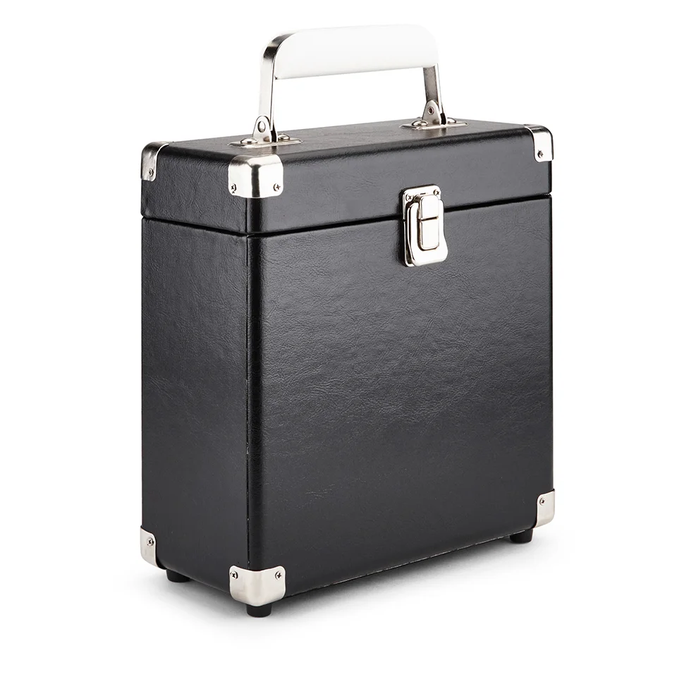 GPO Retro Portable Carry Case for 7-Inch Vinyl Records - Black Image 1