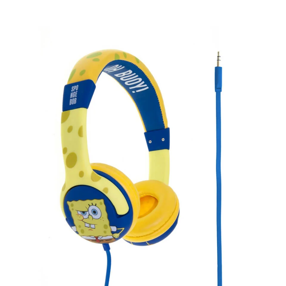 SpongeBob SquarePants Epic Children's On-Ear Headphones - Yellow/Blue Image 1