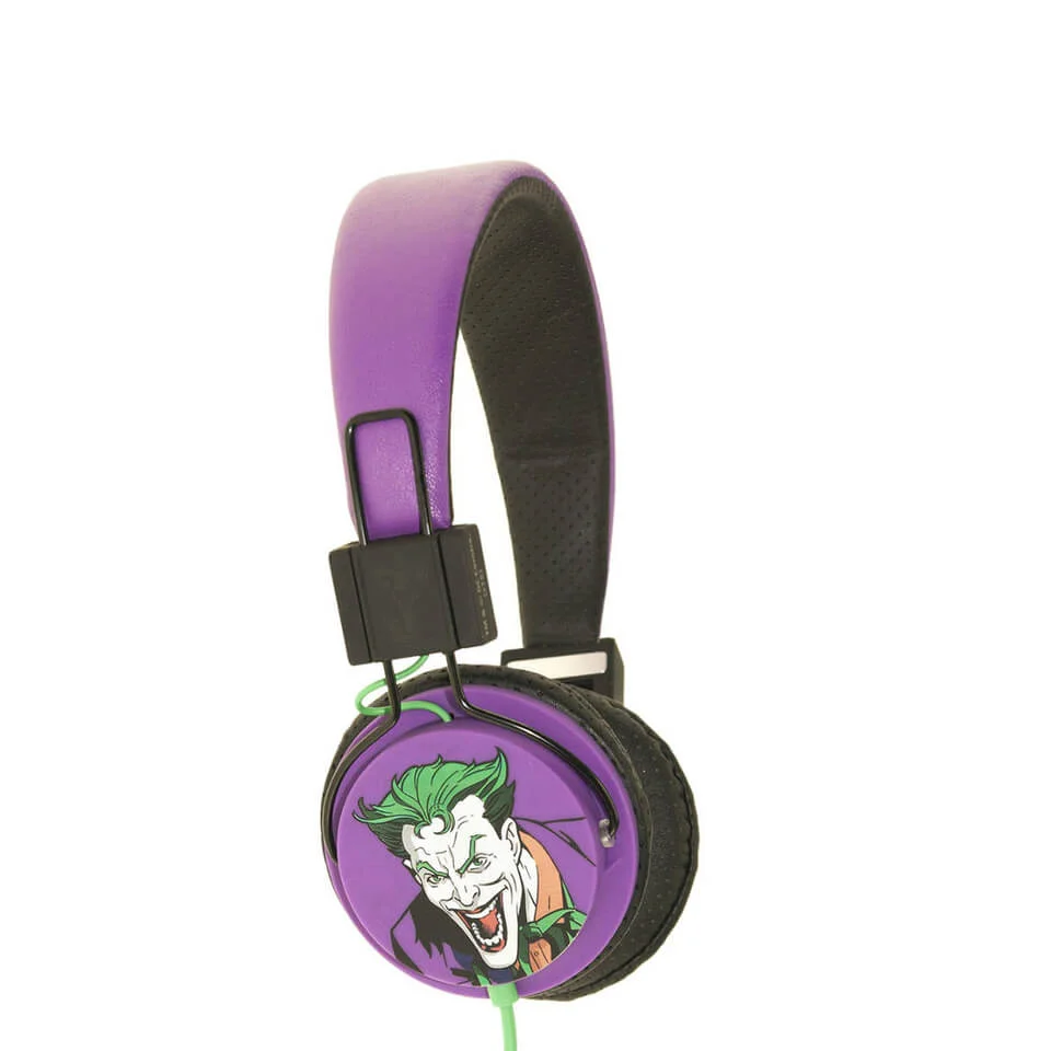 Batman The Joker Folding On-Ear Headphones - Black Logo Image 1