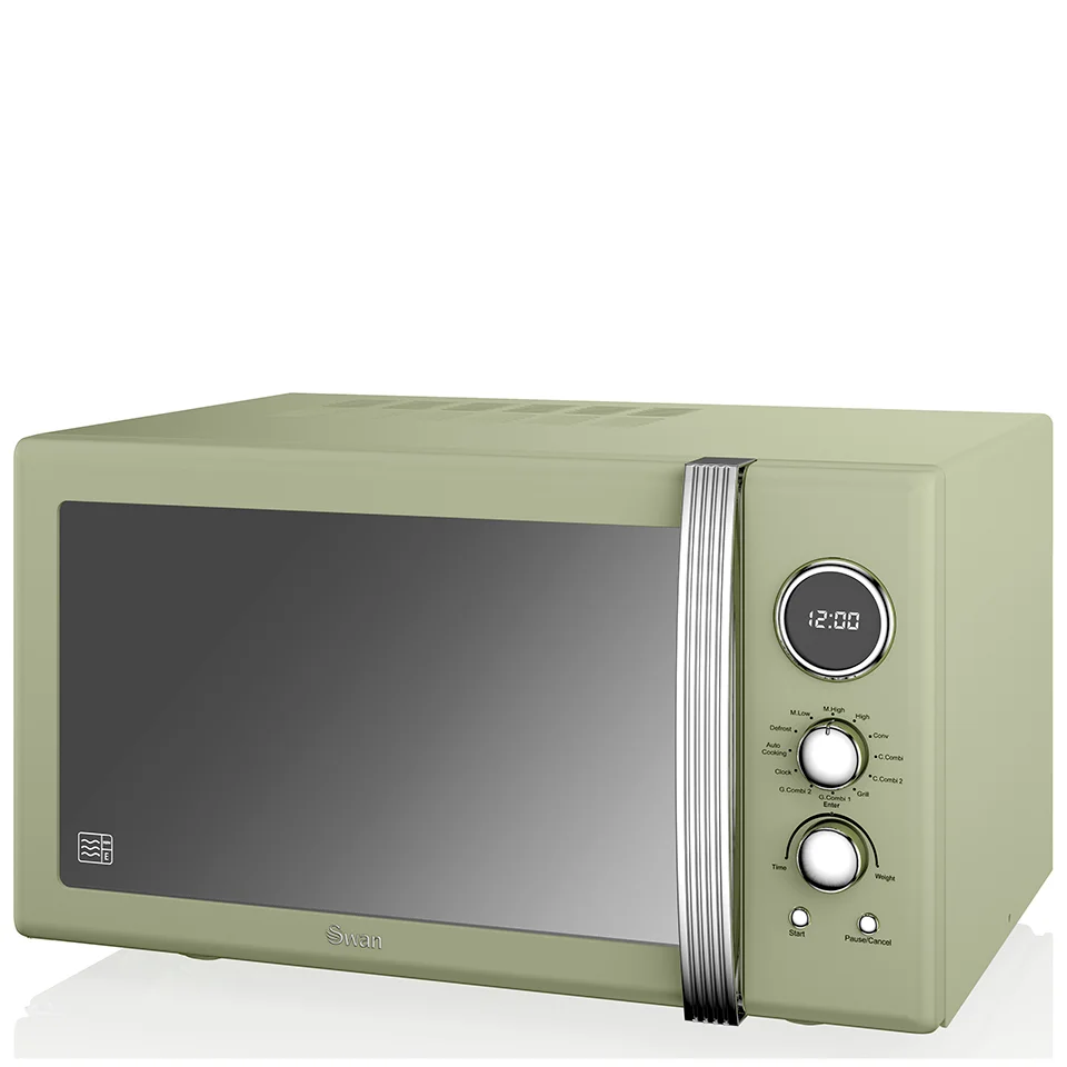 Swan Retro 25L Digital Combi Microwave with Grill - Green Image 1