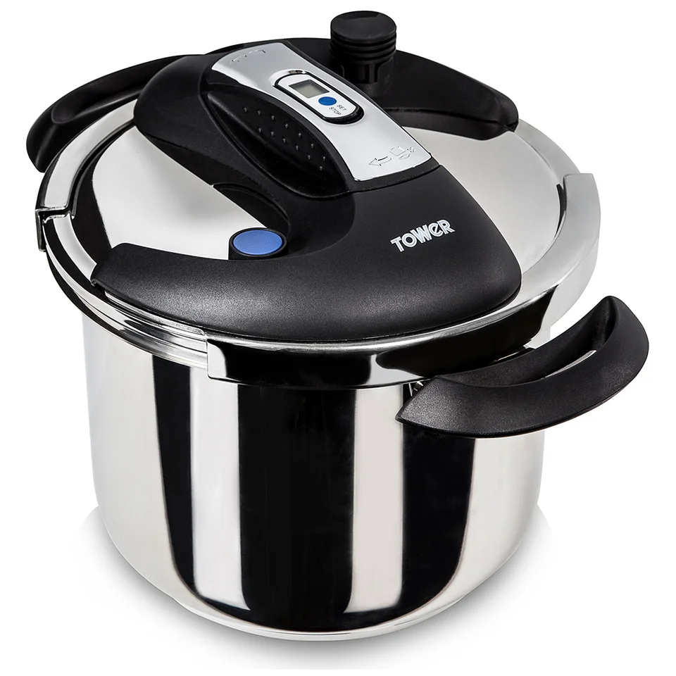 Tower One Touch Pressure Cooker 6L - Stainless Steel Image 1
