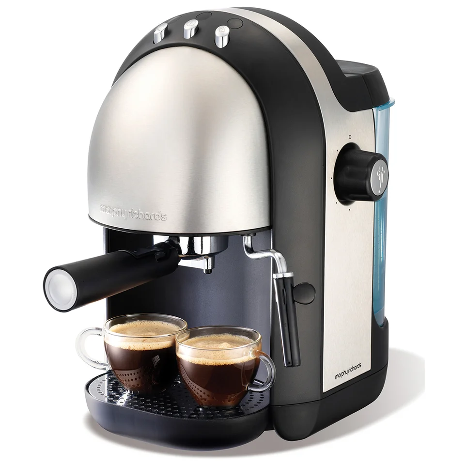 Morphy Richards 172004 Accents Brushed Espresso Coffee Maker Image 1