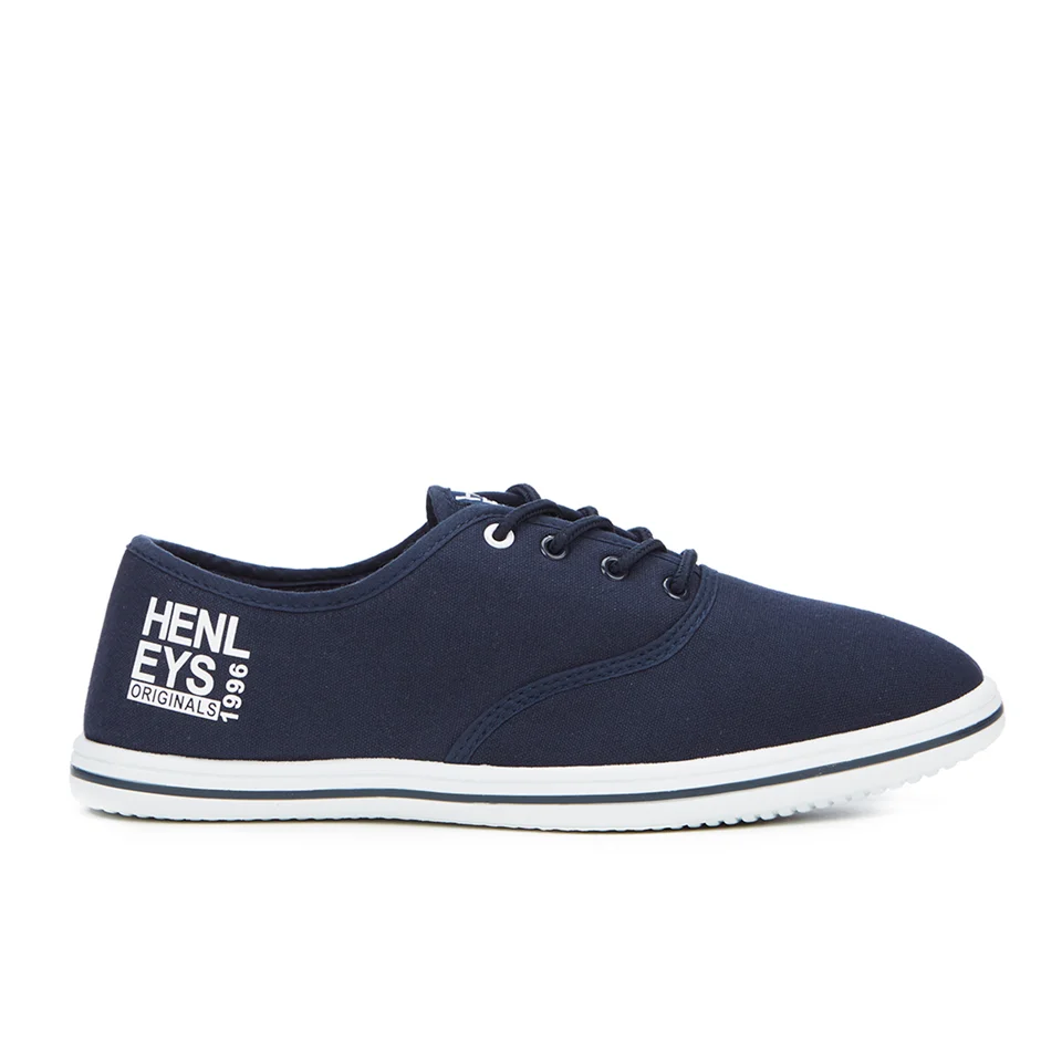 Henleys Men's Stash Canvas Pumps - Navy - UK 6 - Blue Image 1