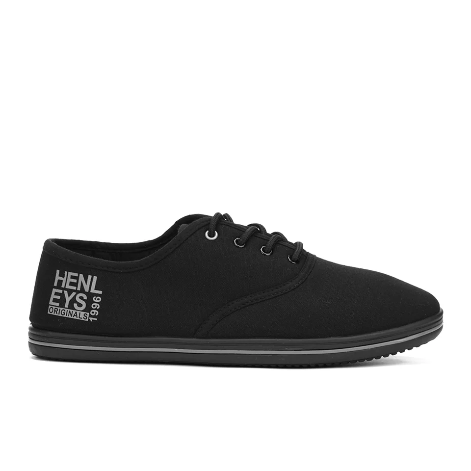 Henleys Men's Stash Canvas Pumps - Black - UK 6 - Black Image 1