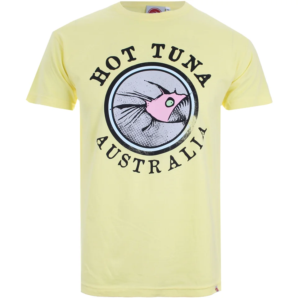 Hot Tuna Men's Australia T-Shirt - Pale Yellow - S - Yellow Image 1