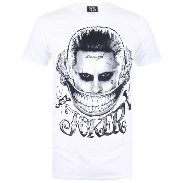 DC Comics Mens Joker Smile T-Shirt - White