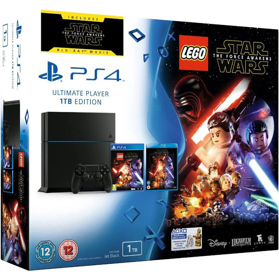 Sony PlayStation 4 1TB - Includes LEGO Star Wars: The Force Awakens & Star Wars: The Force Awakens Blu-ray Image 1