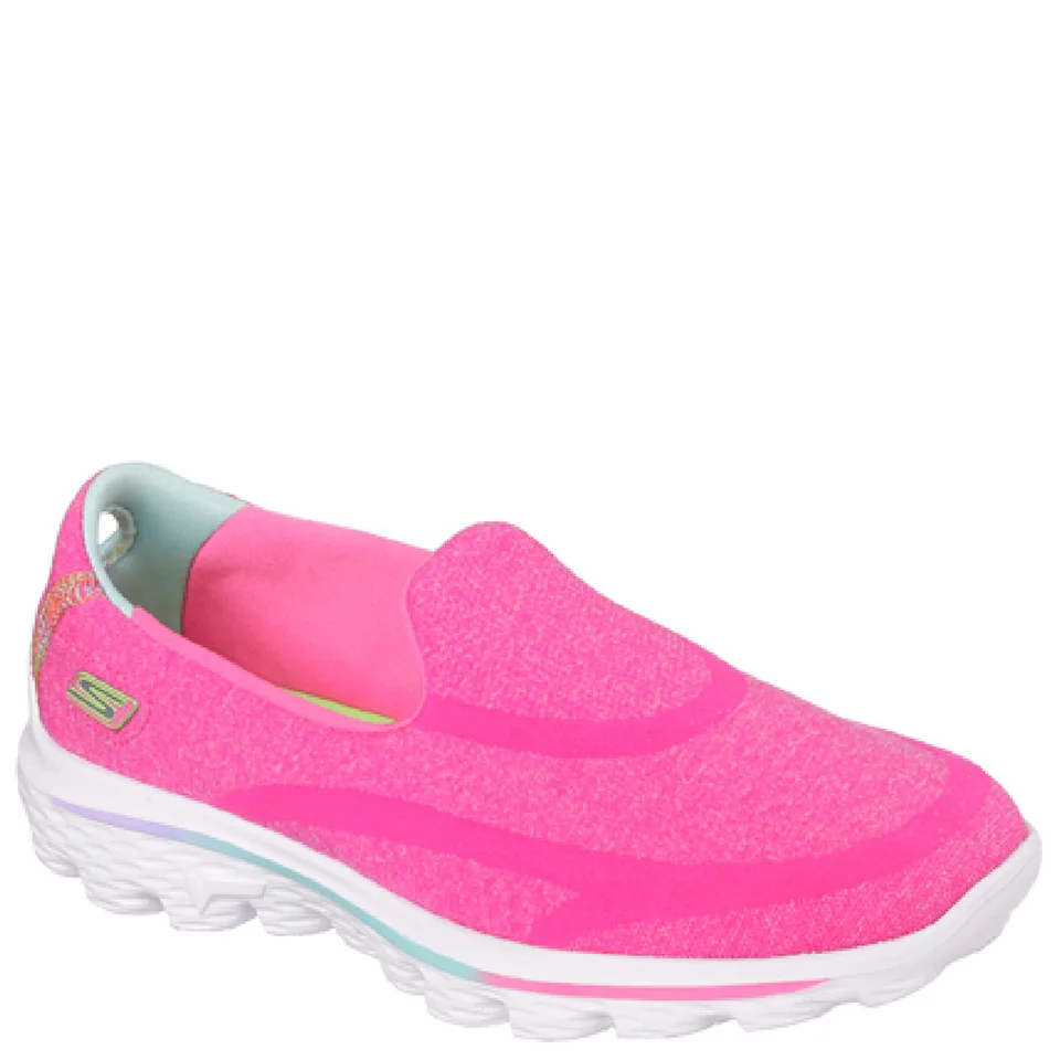 Skechers Kids' Go Walk 2 Shoes - Hot Pink - UK 10 Kids - Pink Image 1