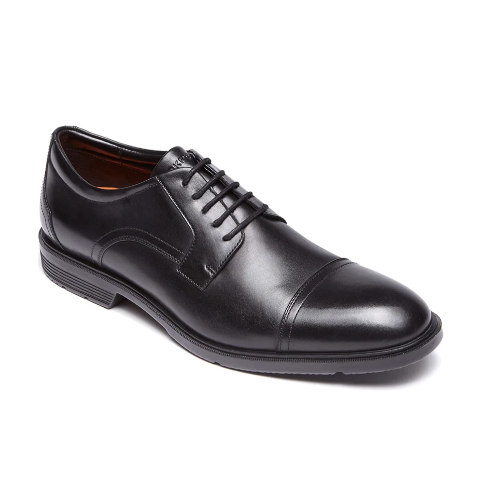 Rockport Men's City Smart Cap Toe Brogues - Black - UK 7 - Black Image 1