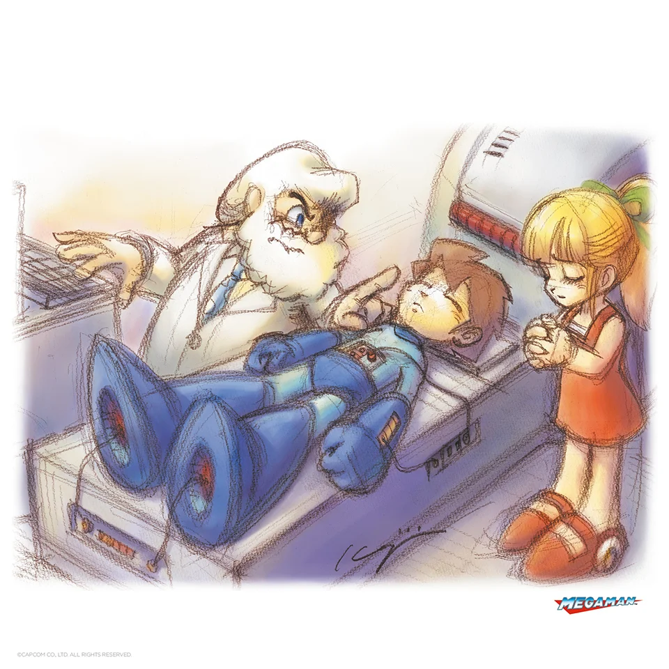 Mega Man Concept Artwork Art Print - 14 x 11 Image 1