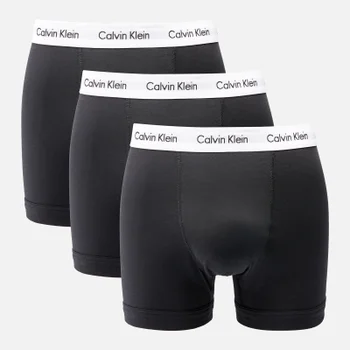 Calvin Klein Men's Cotton Stretch 3-Pack Trunks - Black