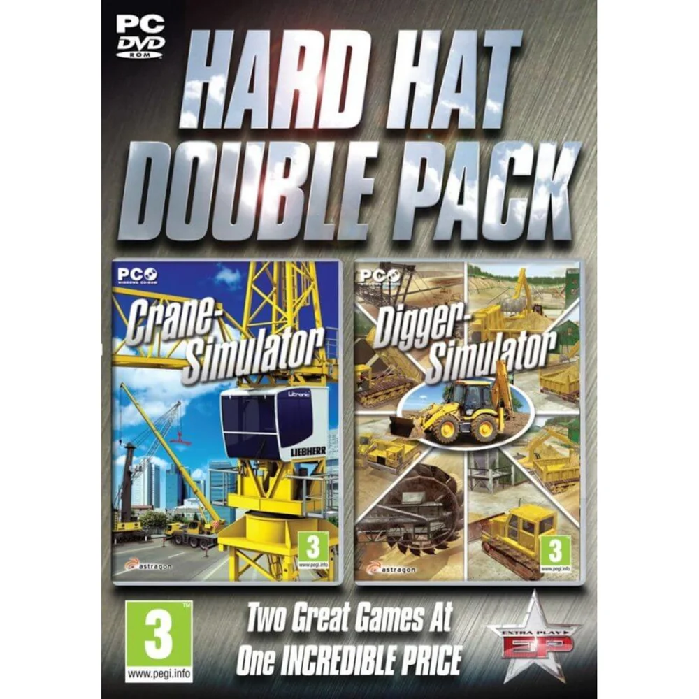 Hard Hat Double Pack - Crane & Digger Simulation Image 1