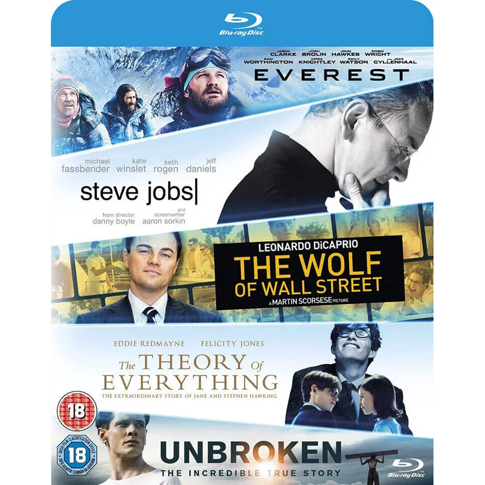 Everest/Theory Of Everything/Wolf Of Wall Street/Steve Jobs/Unbroken Boxset Image 1