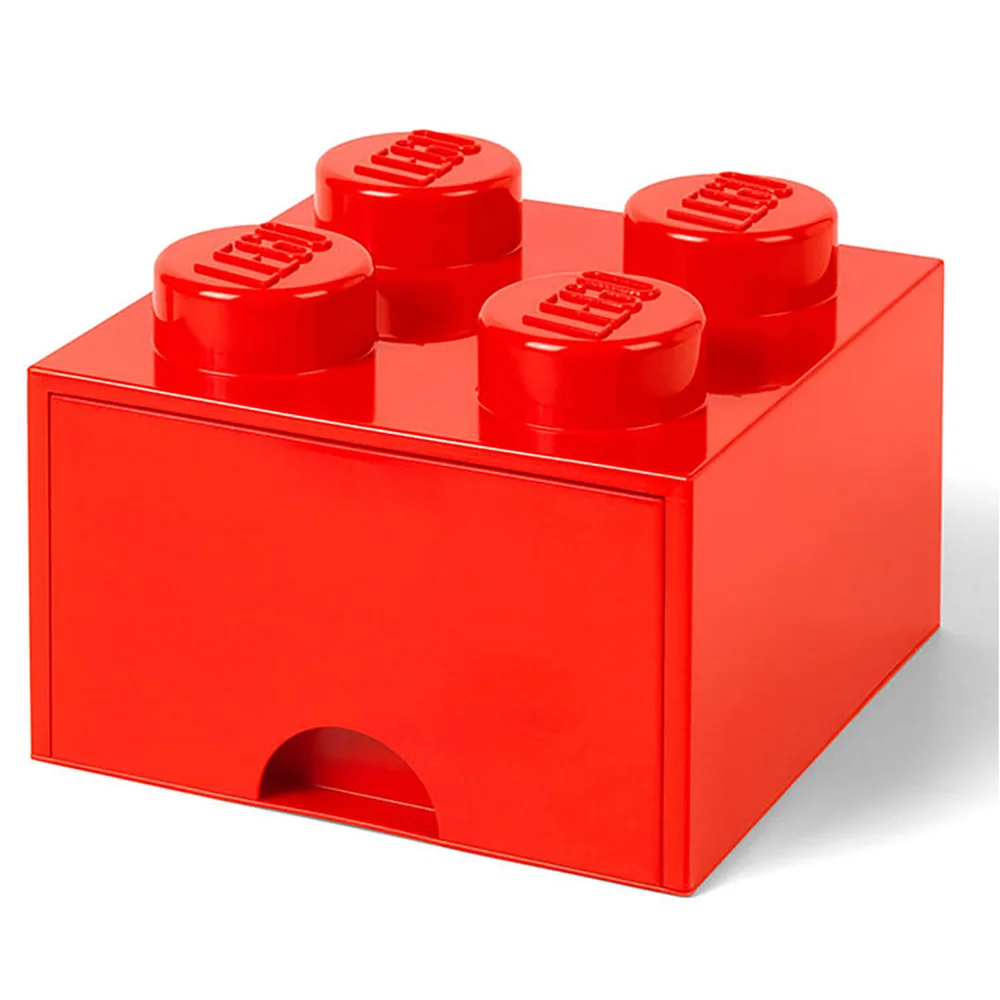 LEGO Storage 4 Knob Brick - 1 Drawer (Bright Red) Image 1