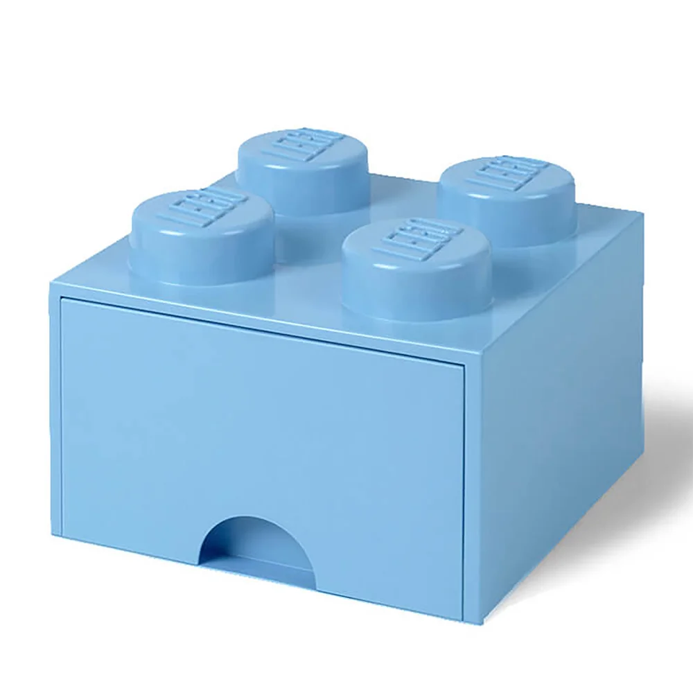 LEGO Storage 4 Knob Brick - 1 Drawer (Light Royal Blue) Image 1