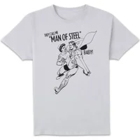DC Comics Superman Valentines Steel Baby T-Shirt - White - undefined undefined