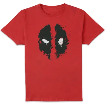 Marvel Deadpool Splat Face T-Shirt - Red