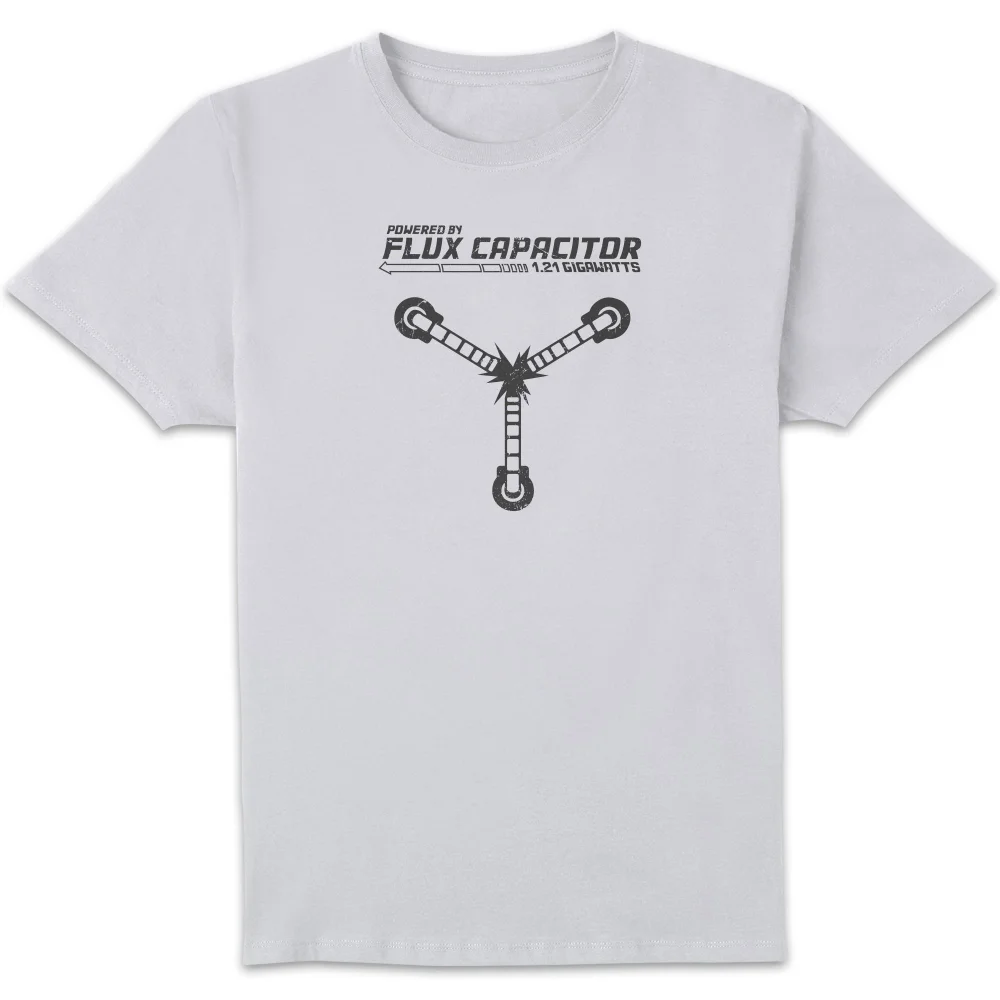 Back To The Future Powered By Flux Capacitor T-Shirt - White - S Image 1