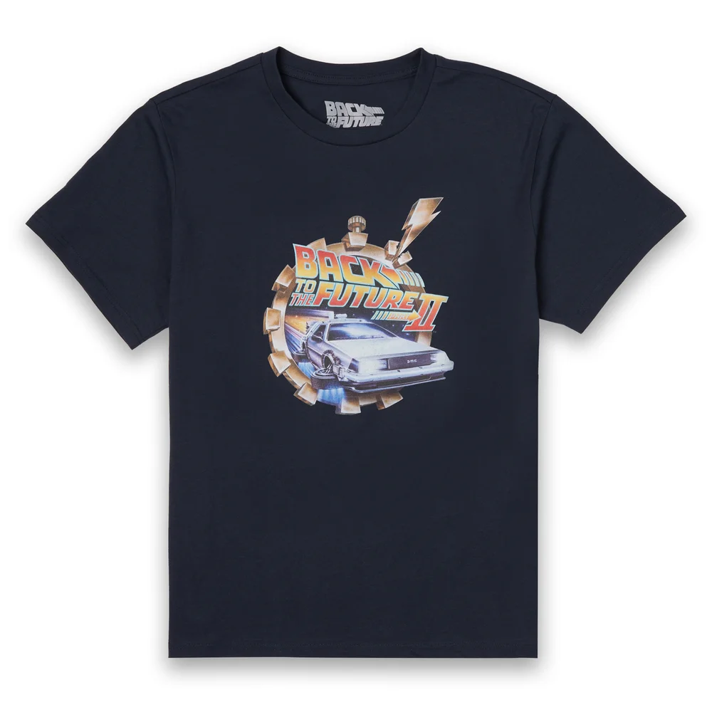 Back To The Future Clockwork T-Shirt - Navy - S Image 1