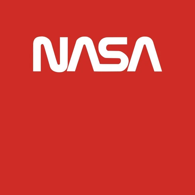 NASA Worm White Logotype T-Shirt - Red