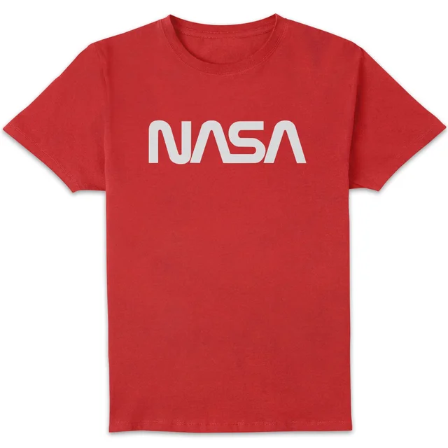 NASA Worm White Logotype T-Shirt - Red