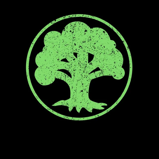 Magic The Gathering Mana Green T-Shirt - Black