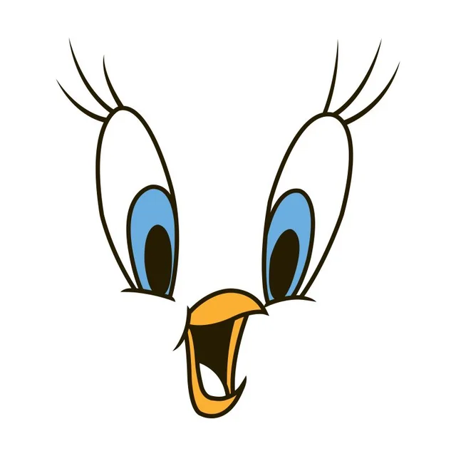 Looney Tunes Tweety Face Men's T-Shirt - White