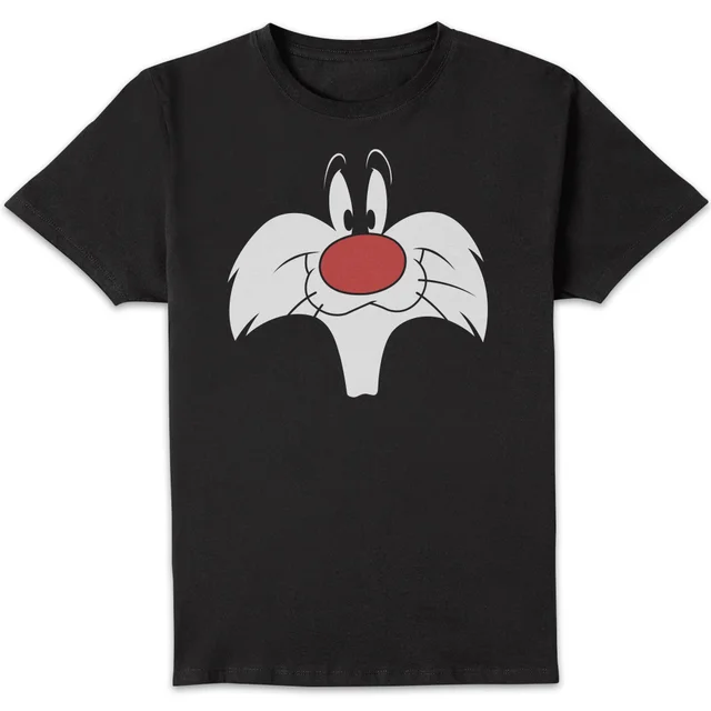 Looney Tunes Sylvester Big Face Men's T-Shirt - Black