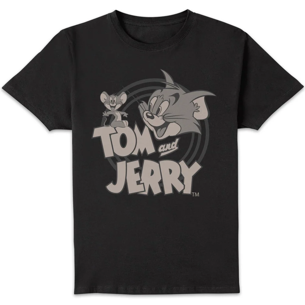 Tom & Jerry Circle Men's T-Shirt - Black - S Image 1