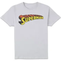 DC Superman Telescopic Crackle Logo Men's T-Shirt - White - undefined undefined