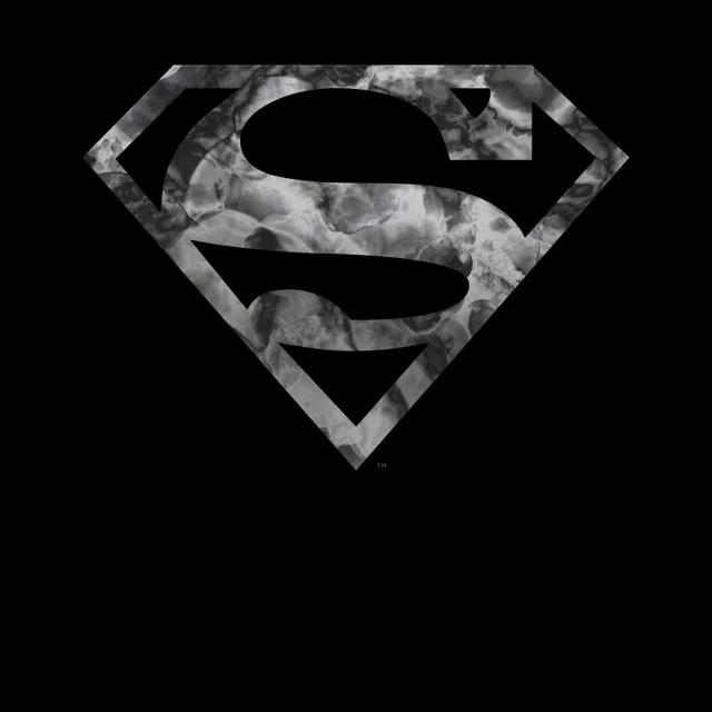 DC Originals Marble Superman Logo Men's T-Shirt - Black