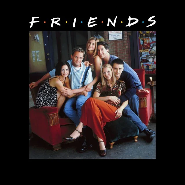 Friends Classic Character Men's T-Shirt - Black