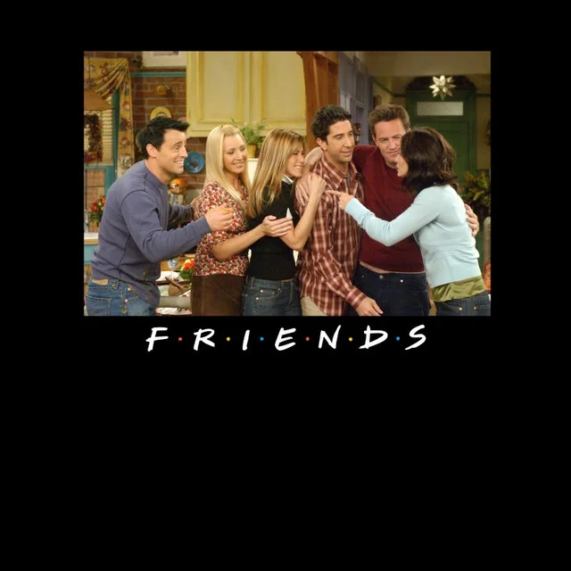 Friends Cast Shot Men's T-Shirt - Black