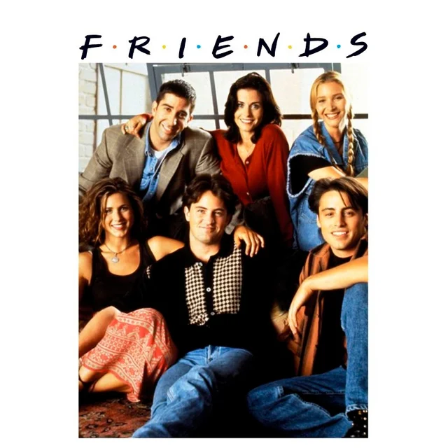 Friends Vintage Character Shot Men's T-Shirt - White