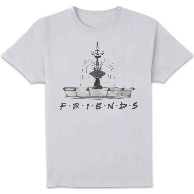 Friends Fountain Sketch Men's T-Shirt - White
