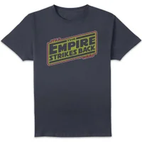 Star Wars Empire Strikes Back Logo Men's T-Shirt - Navy - undefined undefined