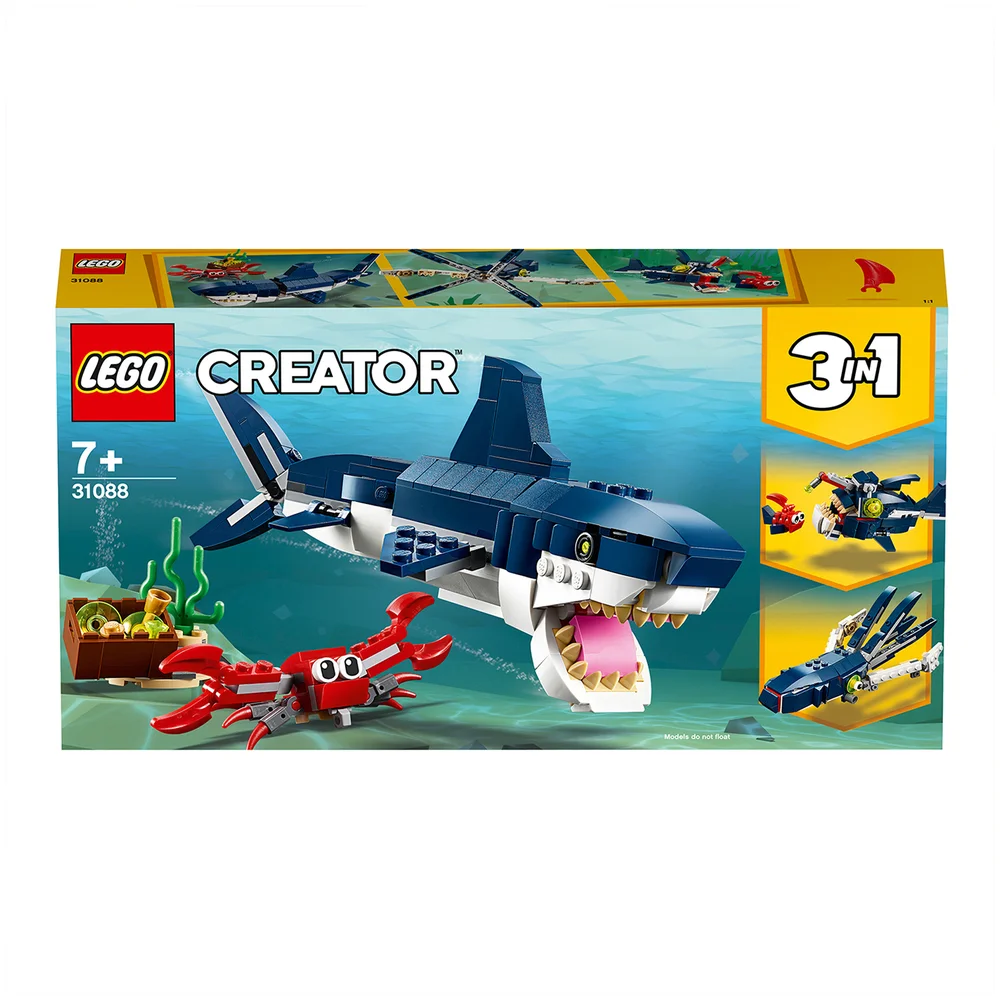 LEGO Creator: 3 in 1 Deep Sea Creatures Shark Set (31088) Image 1
